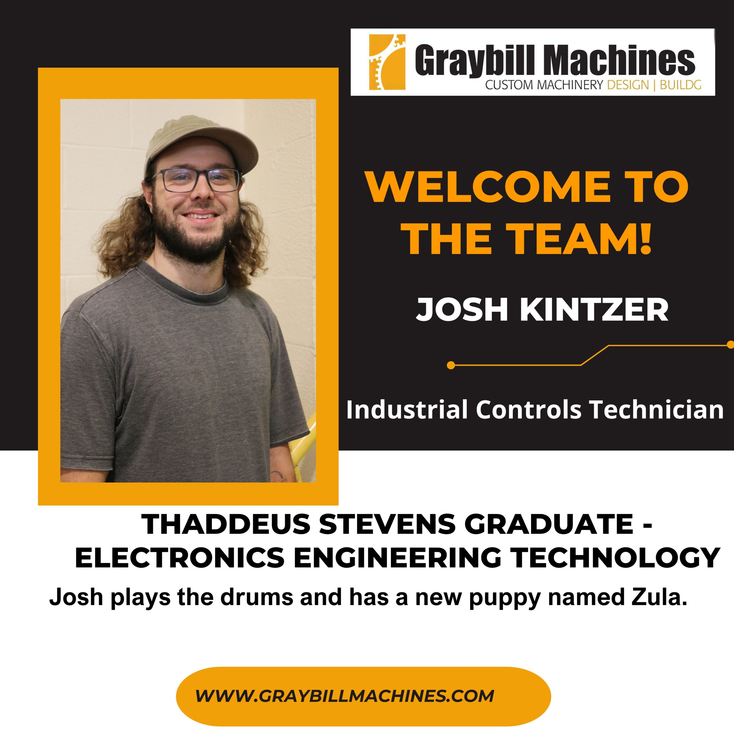 Welcome Josh Kintzer